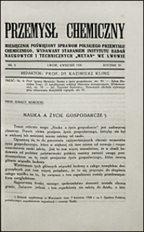 Przemysł Chemiczny 1920 nr 4