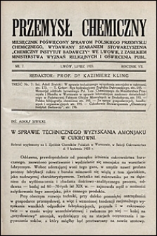 Przemysł Chemiczny 1923 nr 7