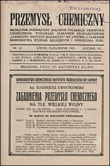 Przemysł Chemiczny 1923 nr 10