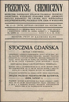 Przemysł Chemiczny 1924 nr 11-12