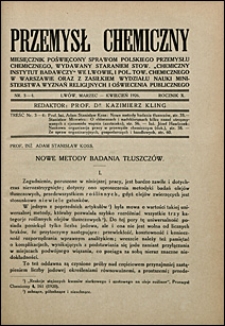 Przemysł Chemiczny 1926 nr 3-4