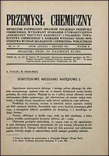 Przemysł Chemiczny 1926 nr 11-12