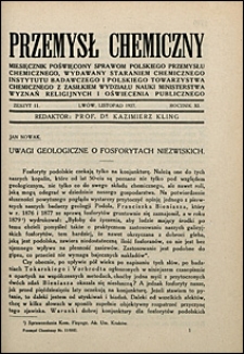 Przemysł Chemiczny 1927 nr 11