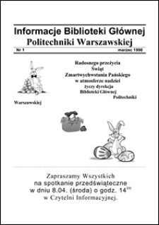Informacje Biblioteki Głównej Politechniki Warszawskiej 1998 nr 1