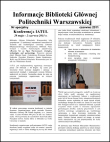 Informacje Biblioteki Głównej Politechniki Warszawskiej 2011 czerwiec nr specjalny
