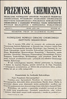 Przemysł Chemiczny 1928 nr 2