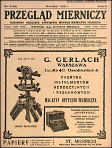 Przegląd Mierniczy 1925 nr 9