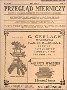 Przegląd Mierniczy 1926 nr 5