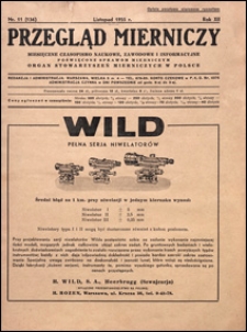 Przegląd Mierniczy 1935 nr 11