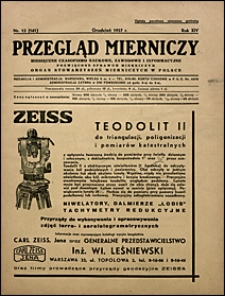 Przegląd Mierniczy 1937 nr 12