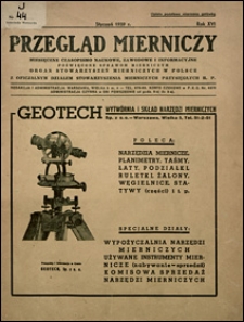 Przegląd Mierniczy 1939 nr 1
