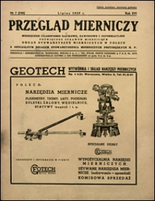 Przegląd Mierniczy 1939 nr 7