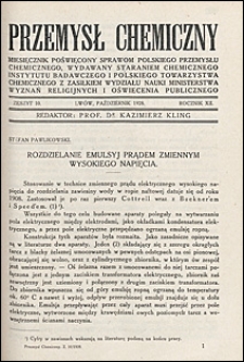 Przemysł Chemiczny 1928 nr 10