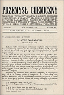 Przemysł Chemiczny 1928 nr 11