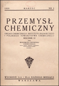 Przemysł Chemiczny 1929 nr 5