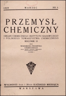 Przemysł Chemiczny 1929 nr 6