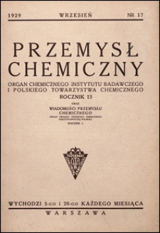 Przemysł Chemiczny 1929 nr 17