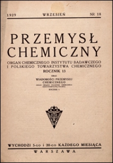 Przemysł Chemiczny 1929 nr 18