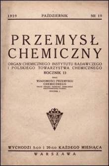 Przemysł Chemiczny 1929 nr 19