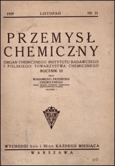 Przemysł Chemiczny 1929 nr 21