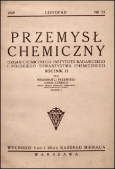 Przemysł Chemiczny 1929 nr 22