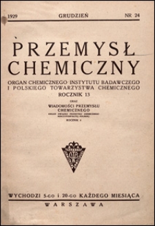 Przemysł Chemiczny 1929 nr 24
