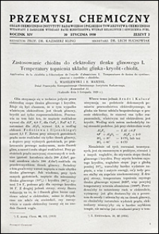 Przemysł Chemiczny 1930 nr 2
