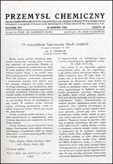 Przemysł Chemiczny 1930 nr 16