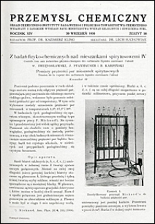Przemysł Chemiczny 1930 nr 18
