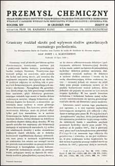 Przemysł Chemiczny 1930 nr 24
