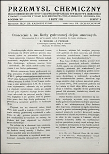 Przemysł Chemiczny 1931 nr 3