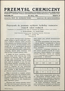 Przemysł Chemiczny 1931 nr 10