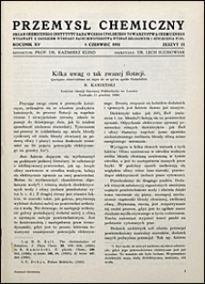 Przemysł Chemiczny 1931 nr 11