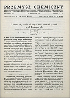 Przemysł Chemiczny 1931 nr 17-18
