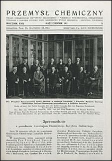 Przemysł Chemiczny 1933 nr 10