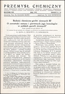 Przemysł Chemiczny 1932 nr 9-10