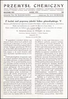 Przemysł Chemiczny 1932 nr VII