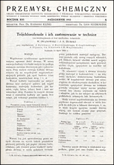 Przemysł Chemiczny 1932 nr X