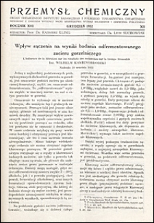 Przemysł Chemiczny 1932 nr XII