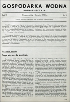Gospodarka Wodna 1938 nr 3