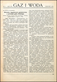 Gaz i Woda 1933 nr 8