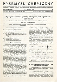 Przemysł Chemiczny 1934 nr 4