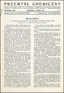 Przemysł Chemiczny 1934 nr 6-7