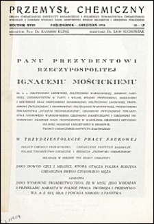 Przemysł Chemiczny 1934 nr 10-12