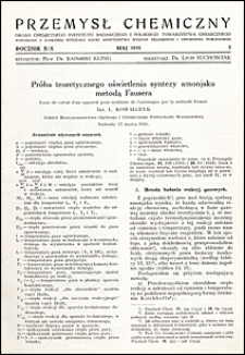 Przemysł Chemiczny 1935 nr 5