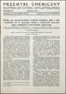 Przemysł Chemiczny 1936 nr 11