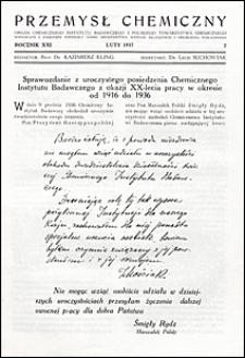 Przemysł Chemiczny 1937 nr 2