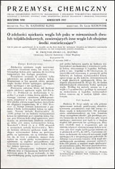 Przemysł Chemiczny 1937 nr 4