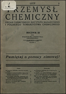 Przemysł Chemiczny 1938 nr 2