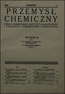 Przemysł Chemiczny 1938 nr 6